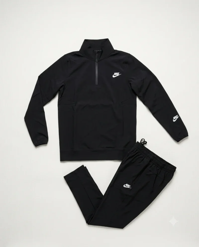 Conjunto Deportivo Nike Dri-Fit Negro con Cierre de 1/4 - Imagen 3